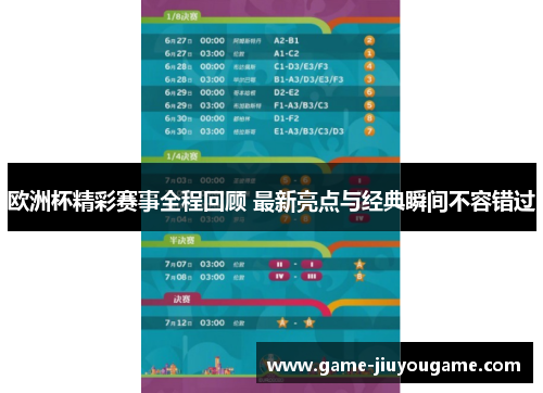欧洲杯精彩赛事全程回顾 最新亮点与经典瞬间不容错过