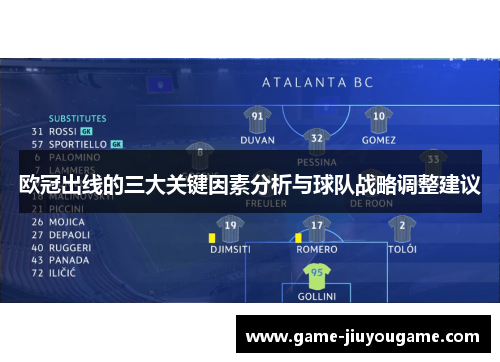欧冠出线的三大关键因素分析与球队战略调整建议